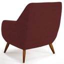 Ver imagem 7 de Kit 02 Poltronas Decorativa Fixa Pés de Madeira Paloma D02 Veludo Marsala C-278 - Lyam Decor