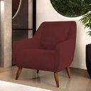 Ver imagem 2 de Kit 02 Poltronas Decorativa Fixa Pés de Madeira Paloma D02 Veludo Marsala C-278 - Lyam Decor