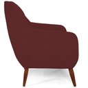 Ver mais imagens de Kit 02 Poltronas Decorativa Fixa Pés de Madeira Paloma D02 Veludo Marsala C-278 - Lyam Decor