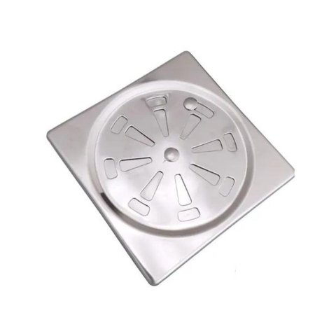 Ralo Grelha Inox 15x15 Abre e Fecha Banheiro Quadradro