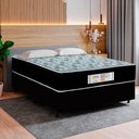Ver imagem 2 de Cama Box Baú Casal Sintético + Colchão Molas Ensacadas Sereneprime Sonnolux 13cm Preto - Suporta