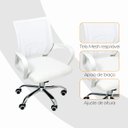 Ver mais imagens de Kit 3 Cadeiras de Escritório Begonia Mesh Ergonômico Branco + E-book