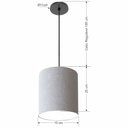 Ver imagem 2 de Lustre Luminária Pendente Vivare Free Lux Pe-4104pr Cúpula em Tecido 15x25cm