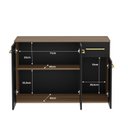 Ver imagem 6 de Balcão Auxiliar Modulado 15mm Bancada Cozinha Compacta - Nogal/preto