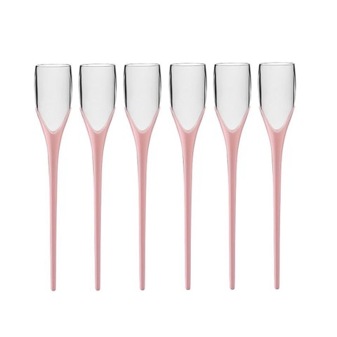 Kit 6 Taças Beach 210ml Rosa Bebê Boccatti Espumante Praia