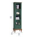 Ver imagem 5 de Estante Torre 03 Prateleiras 1 Gaveta Pés Luiz Xv 60101 - Verde Musgo/imbuia Glazer
