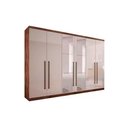 Ver imagem 1 de Guarda Roupa Casal 6 Portas e 8 Gavetas C/ Espelho Dello/trento Cacau Canela/fendi - Novo Horizonte
