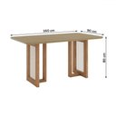 Ver imagem 3 de Mesa de Madeira Yara 160 Cm com Vidro Nature - Henn