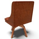 Ver mais imagens de Kit 2 Cadeiras Decorativas Sala de Jantar Base Giratória de Madeira Firenze PU Nozes/Natural G19 - G