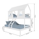 Ver imagem 4 de Beliche Casal/ Solteiro Casinha Encantada Madeira Maciça Branco Megamobilia
