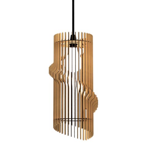 Luminária Teto tipo Pendente ATENAS MDF Completa -:MDF CRU