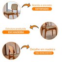 Ver imagem 5 de Conjunto com 2 Cadeiras Malta Moderna Mobília Veludo Bege-cinam.imbuia