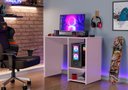 Ver imagem 2 de Mesa Gamer para Pc como Nicho para Cpu Cor Rose Ja