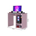 Ver imagem 3 de Mesa Gamer para Pc como Nicho para Cpu Cor Rose Ja