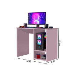 Mesa Gamer para Pc como Nicho para Cpu Cor Rose Ja - 3