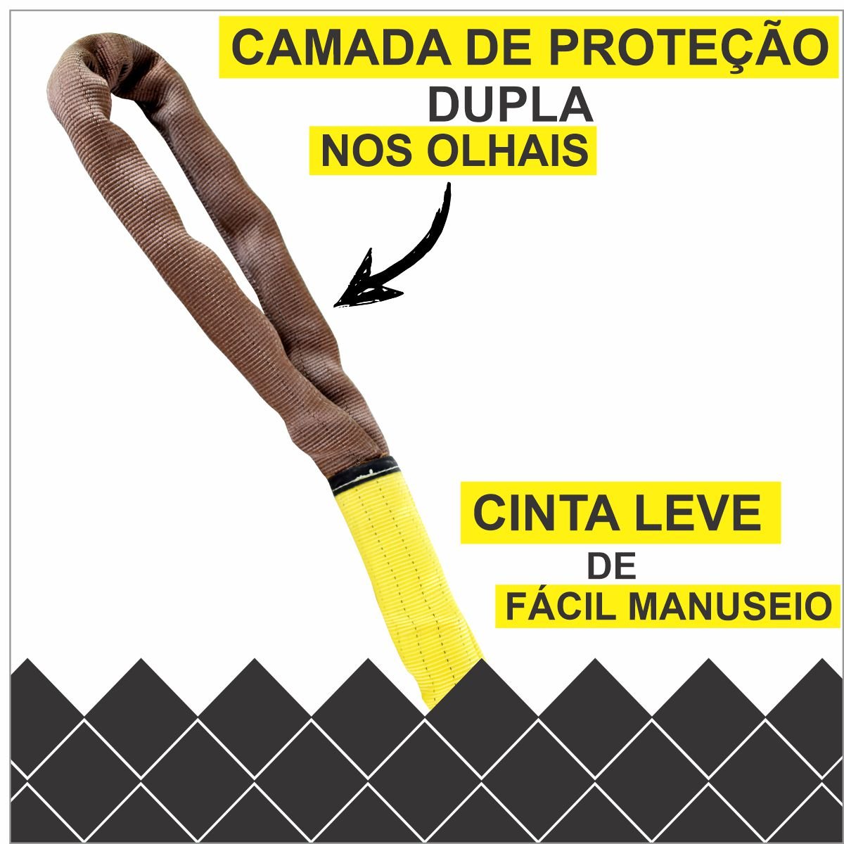 Cinta de Reboque 70 ton x 5 mts - Tubular Sling - 6