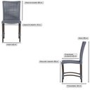 Ver imagem 2 de 7 Cadeiras de Jantar Cannes de Alumínio com Pintura Marrom e Trama Tela de Corda Náutica