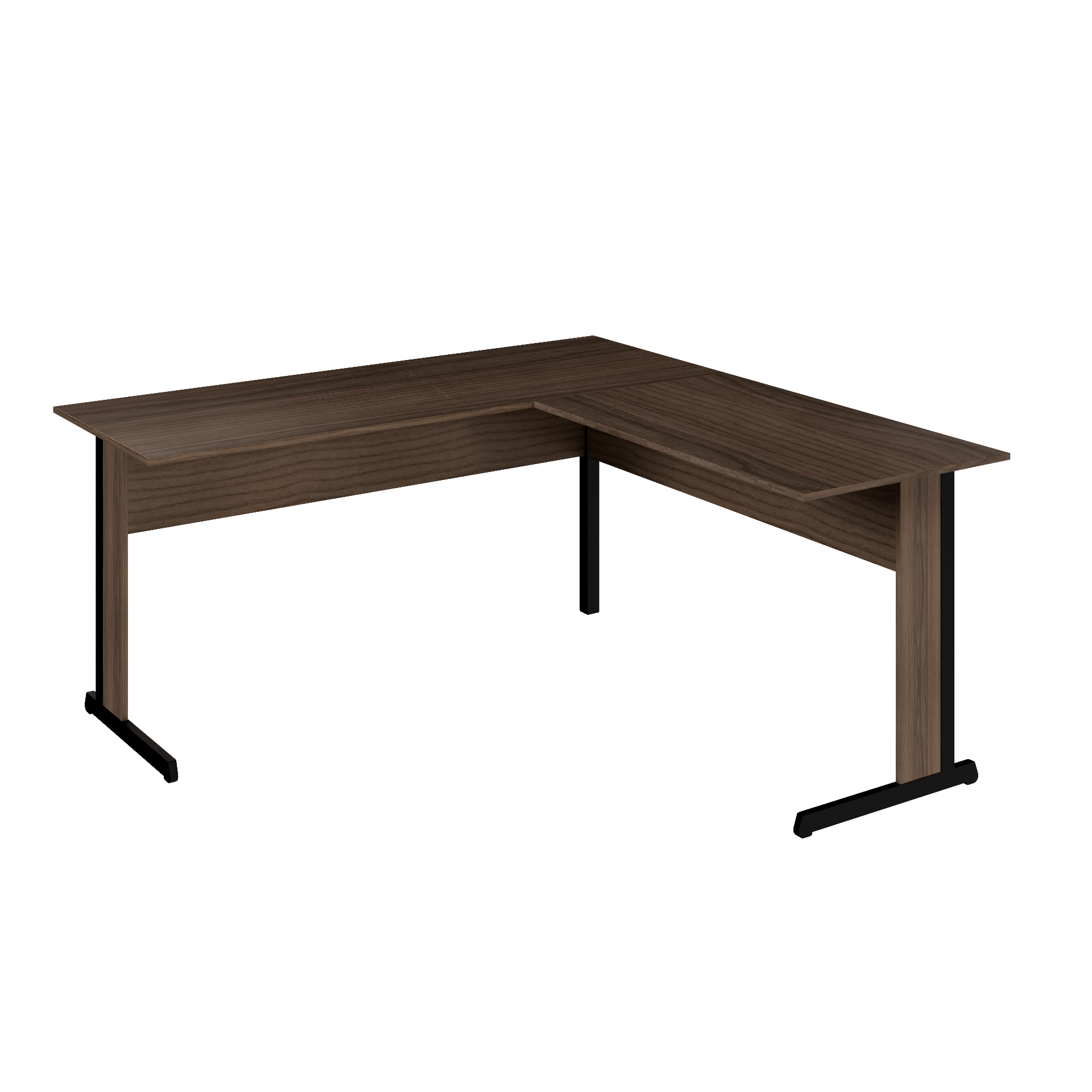 Mesa Web Office em L com Pé Metálico 1350 Malaga