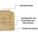 Ver imagem 6 de Kit 02 Poltrona Decorativa Recepção Escritório Veludo Alana Cor:mostarda