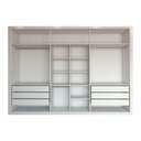 Ver imagem 5 de Guarda-roupa Casal Aura 6 Portas 6 Gavetas com Espelho Branco - Panorama Móveis