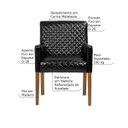 Ver imagem 3 de Mesa de Jogos Carteado Redonda Montreal Tampo Reversível Imbuia com 6 Cadeiras Liverpool Corino