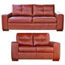 Ver imagem 7 de Sofá 2 e 3 Lugares Turim Couro Caramelo - Gran Belo