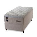 Ver imagem 6 de Conjunto Cama Box Solteiro Roma 96x203x71 Bege/branco C/ Molas Ensacadas