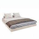 Ver mais imagens de Cama Box Queen Osaka Flutuante Estilo Japonesa 158x198 Base Estofada Bouclê Bege - Desk Design