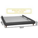 Ver imagem 4 de Base Cama Box Quarto de Casal 153cm Orgânica Napoli Bouclê Cinza Grafite