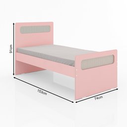 Cama Juvenil com Palhinha Indiana Isa Rosê - 3 Cama Juvenil com Palhinha Indiana Isa Rosê - 3