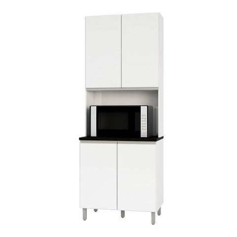 Armário Paneleiro Duplo Burguesa com 4 Portas Branco - Bela Móveis
