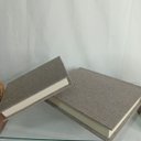 Ver imagem 3 de Jogo 2 Peças Caixa Livro Decorativa de Chenile Bege 5.0x25.0x30.0cm Organizadora