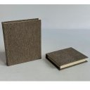 Ver imagem 1 de Jogo 2 Peças Caixa Livro Decorativa de Chenile Bege 5.0x25.0x30.0cm Organizadora