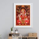 Ver imagem 1 de Quadro Deusa Hindu Durga - 60x48cm:madeira Preta