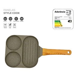 Frigideira 3x1 Ovo Hamburguer Verde Indução Cerâmica Mimo Sty - 5