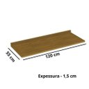 Ver imagem 2 de Balcão Cozinha Gabinete Pia 120 Premium com Tampo Removível:freijó/ Off White