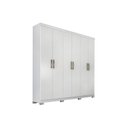 Ver imagem 1 de Guarda Roupa Casal 6 Portas e 3 Gavetas Clara Flex Branco - Panan