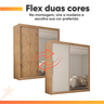 Guarda Roupa Solteiro com Espelho 2 Portas 3 Gavetas Royale Gelius Mdf - 5