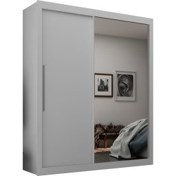 Guarda Roupa Solteiro Grande com Espelho 2 Portas 3 Gavetas Royale Gelius Mdf - 1