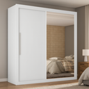 Ver imagem 2 de Guarda Roupa Solteiro com Espelho 2 Portas 3 Gavetas Royale Gelius Mdf
