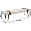 Ver imagem 5 de Puff Recamier Retangular para Sala Quarto Belt 140cm Bouclê - Sofa Store:bouclê Bege Marfim