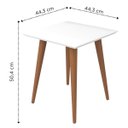 Ver imagem 5 de Mesa Lateral Quadrada 44 cm Utopia Sala de Estar Decorativo - Branco Gloss