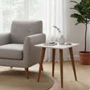 Ver imagem 1 de Mesa Lateral Quadrada 44 cm Utopia Sala de Estar Decorativo - Branco Gloss