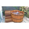 Hidro Ofurô de madeira cedro rosa ø110x85 - 8000w / 220v - para até 2 pessoas - modelo topline - 1