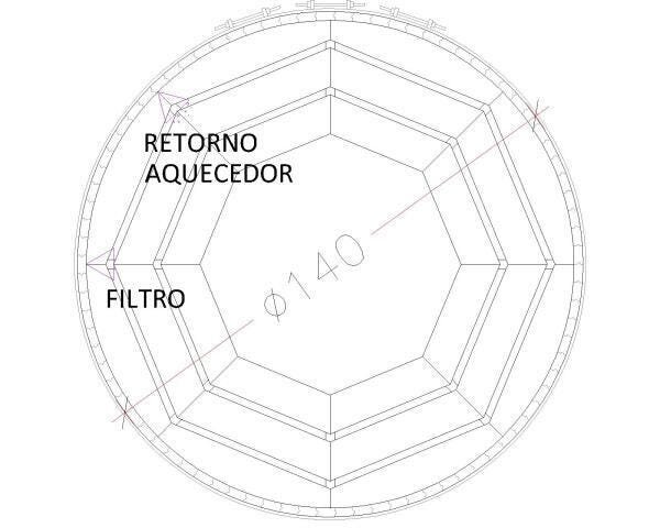 Hidro Ofurô de madeira cedro rosa ø140x90 - 8000w / 220v - para até 4 pessoas - modelo prime - 5