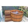 Hidro Ofurô de madeira cedro rosa ø140x90 - 8000w / 220v - para até 4 pessoas - modelo prime - 2