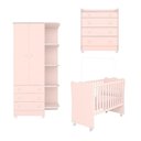 Ver imagem 7 de Quarto Infantil Doce Sonho 2 Portas 3 Gavetas MDP Tamanho 120cm Rosa Qmovi