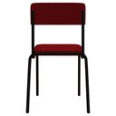 Ver imagem 7 de Kit 08 Cadeiras Estofada para Sala de Jantar Sense Preto C01 Veludo Vermelho Vinho - Lyam Decor