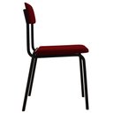Ver imagem 6 de Kit 08 Cadeiras Estofada para Sala de Jantar Sense Preto C01 Veludo Vermelho Vinho - Lyam Decor