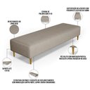Ver imagem 4 de Kit 02 Puffs Decorativo Sala de Estar Bali W01 Pés Palito 210x60cm Linho Bege - Lyam Decor
